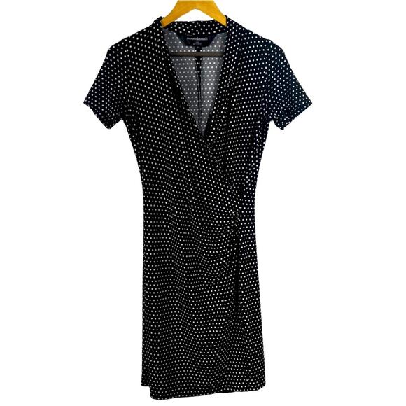 Norma Kamali Polka Dot Faux Wrap Dress Size Small - Picture 1 of 9